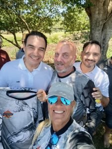 Careca Pesca con el Gobernador de Corrientes, Gustavo Valdez